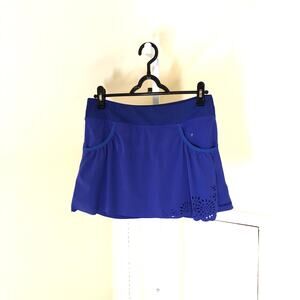 Athleta NWOT Women's Royal Blue Lazer Cut Design Skort Size S